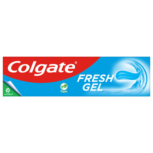 COLGATE Fesh gel Pasta de dientes con flúor para unos dientes fuertes y un aliento fresco 75 ml.