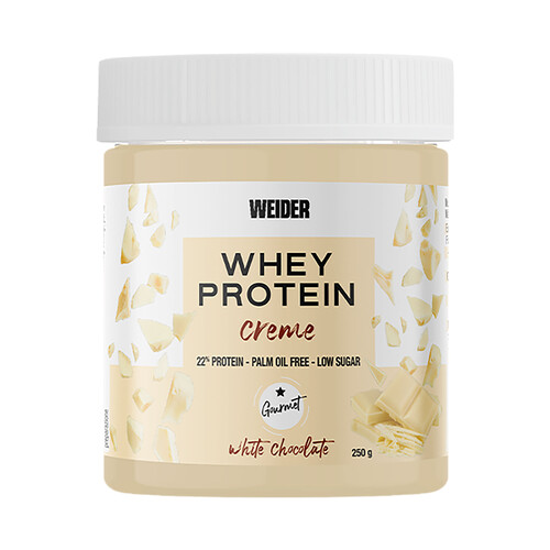 WEIDER Crema proteica con proteína de suero- Con edulcorante. Sabor chocolate blanco WEIDER WHEY PROTEIN 16 uds. 250 g.