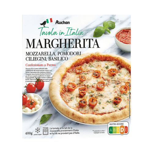 PRODUCTO ALCMPO Tavola Italia Pizza de mozzarella, tomates cherry y albahaca 400 g.