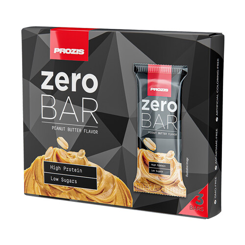 PROZIS Barritas con extra de proteínas y sabor a crema de cacahuete PROZIS Zero 3x40 g.