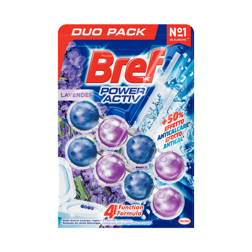 BREF Power Activ Pastillas para WC de lavanda 2 uds. 50 g.