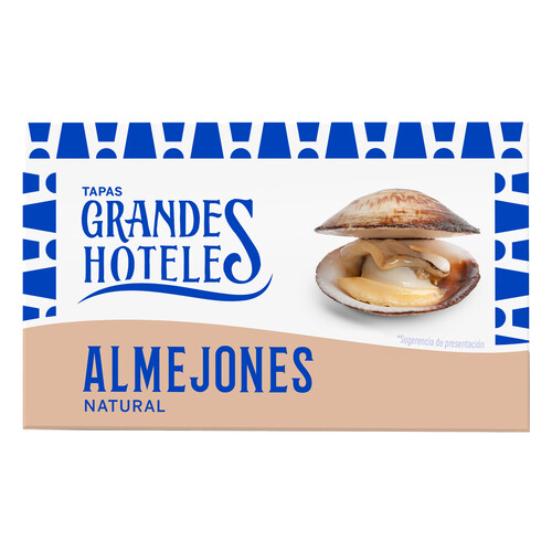 GRANDES HOTELES Almejones al natural 63 g.