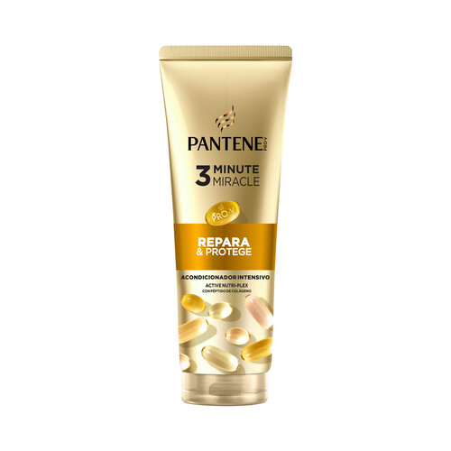 PANTENE 3 Minute miracle Acondicionador intensivo reparador y protector, para cabellos secos y dañados 220 ml.