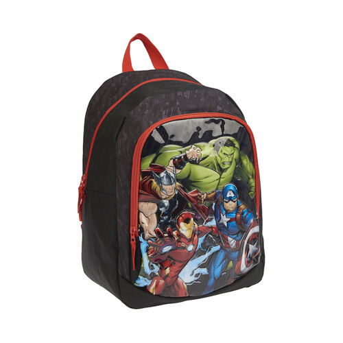 Mochila juvenil de 38cm, AVENGERS, varios compartimentos, ALCAMPO.