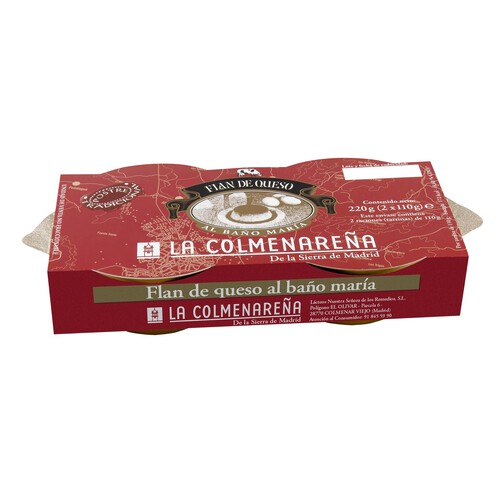 LA COLMENAREÑA Flan de queso elaborado al baño maría LA COLMENAREÑA 2 x 110 g.