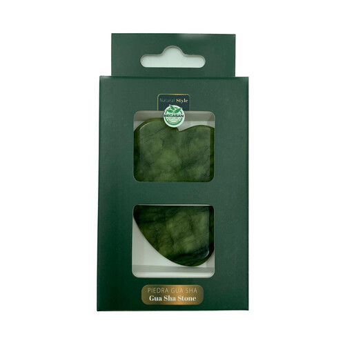 BECASAN Natural style  Piedra Gua sha o jade con acción exfoliante ligera .