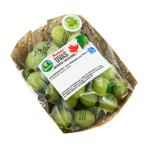 ALCAMPO CULTIVAMOS LO BUENO Uvas sin pepitas sabor tropical barqueta.