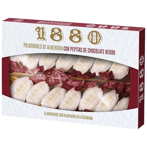 1880 Polvorones de almendra con pepitas de chocolate 310 g.