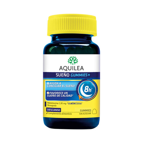 AQUILEA Sueño gummies+ Complemento alimenticio con melatonina y amapola 30 uds.