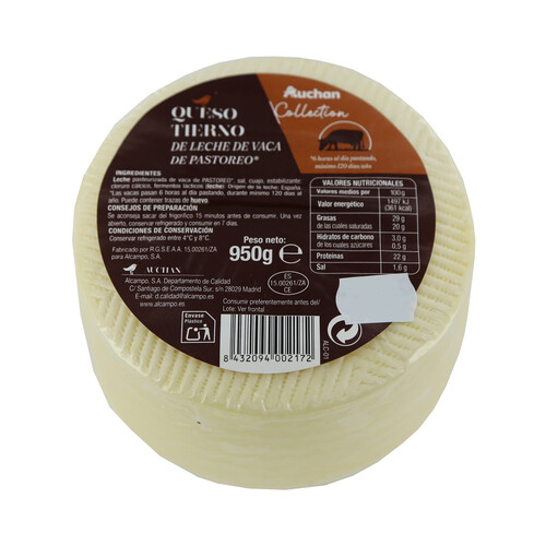 AUCHAN Queso vaca pastoreo collection mini 950 g. Producto Alcampo