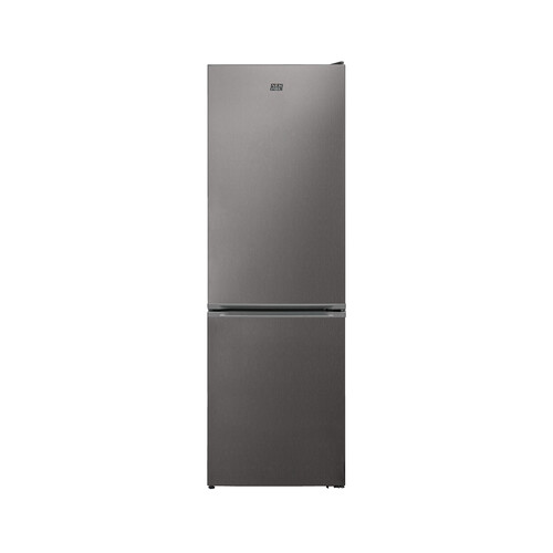 Frigorífico combi 186 cm, NEW POL NWC186ELDX INOX, NO FROST, clasificación energética: E, capacidad total: 295L.