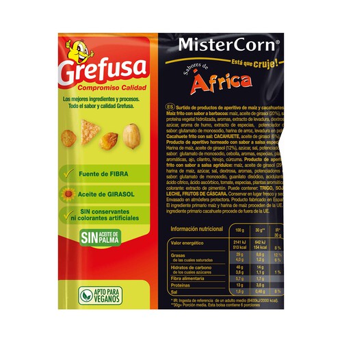 MISTER CORN Cocktail frito sabores de África MISTER CORN 195 g..