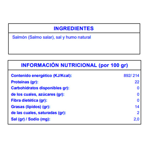 ROYAL Salmon ahumado al horno 125 g.