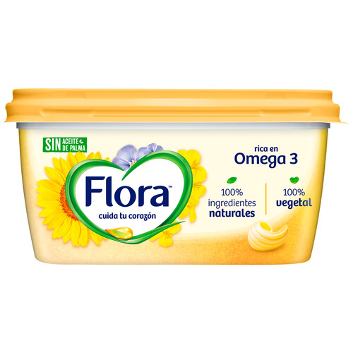 FLORA Materia grasa para untar vegetal 59% 400 g.