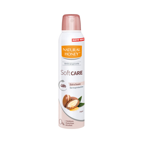 NATURAL HONEY Soft care Desodorante en spray para mujer, con aroma a argán 200 ml.