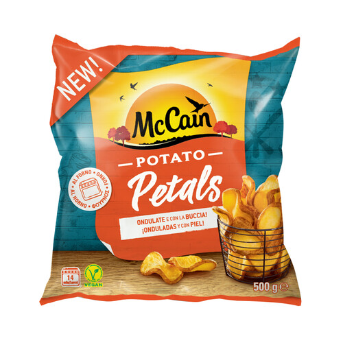 McCAIN Patatas onduladas y con piel, prefitas y ultracongeladas MCCAIN Petals 500 g.