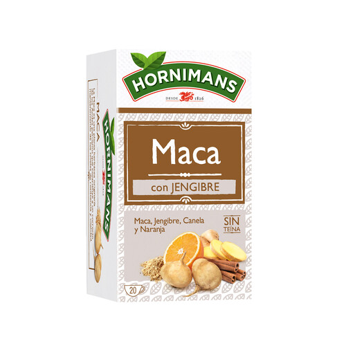 HORNIMANS Rooibos maca con jengibre 20 uds. 30 g.