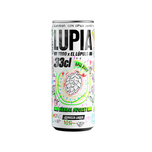 HERBAL Cerveza lupia nugget lata 33 cl