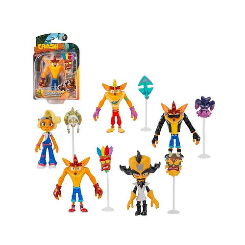 Figura articulada Crash Bandicoot, surtido, 12 cm, BIZAK