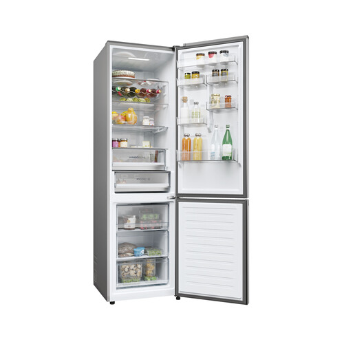 Frigorífico combi 205cm HAIER HDPW5620CNPK, NO FROST, clasificación energética: C, H: 205cm, A: 59,5cm, F: 66,7cm, capacidad total: 406L.