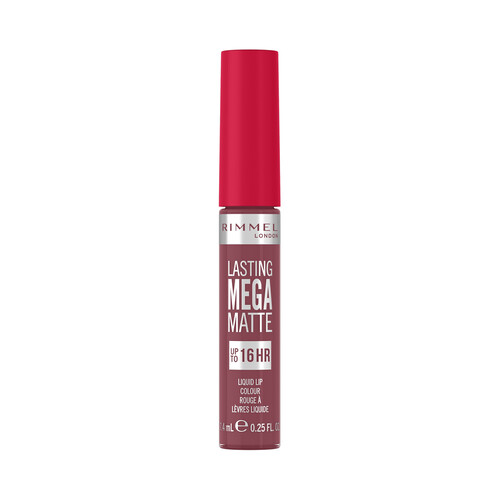 RIMMEL Lasting mega matte tono 900 ravishing rose Pintalabios líquido de larga duración (16 horas) con acabado mate.