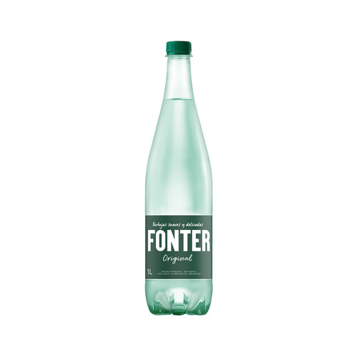 FONTER Original  Agua mineral con gas botella de 1 l.