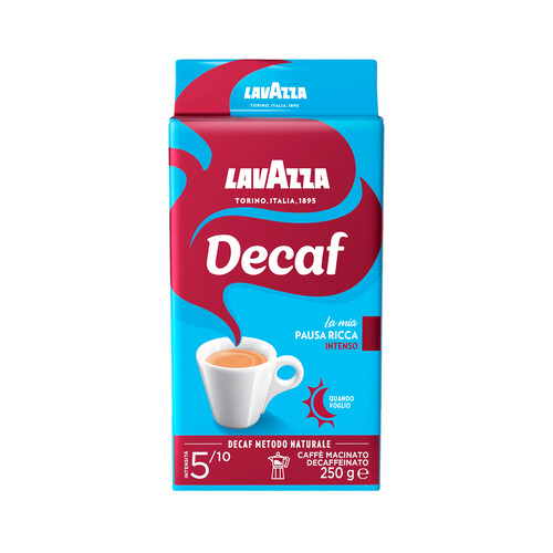 LAVAZZA Intenso Cáfe descafeinado molido  250 g. 