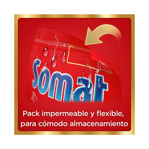 SOMAT Detergente lavavajillas a máquina SOMAT Tabs TodoEn1 26 dosis 457 gr.