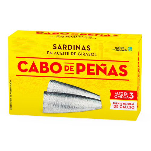 CABO DE PEÑAS Sardinas en aceite de girasol lata 84 g. 