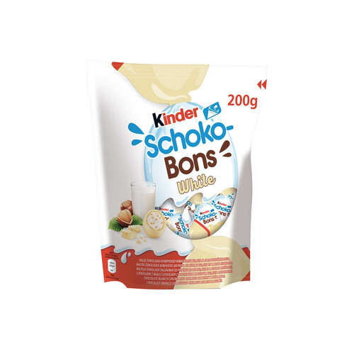 Huevos de chocolate blanco con relleno de leche y avellanas KINDER 200 g.