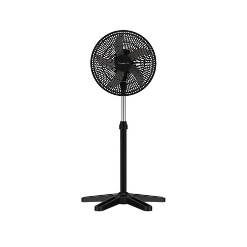 Ventilador de pie ROWENTA VU3310, 70W, diámetro 40cm, 3 velocidades, color negro, altura 120cm.