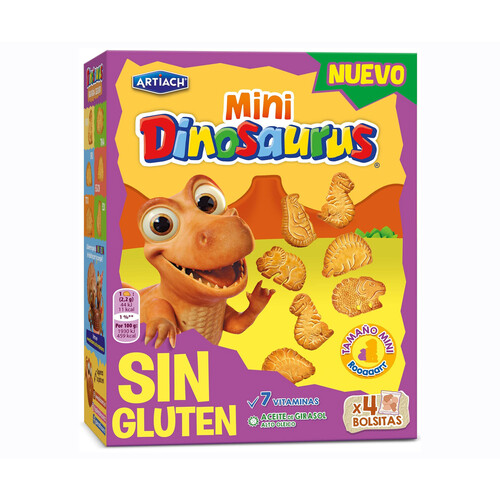 ARTIACH Dinosaurus Galletas mini sin gluten 160 g. 