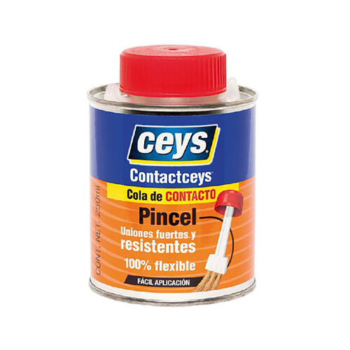 Cola de contacto CEYS Contactceys 250ml, pincel 100% flexible, 