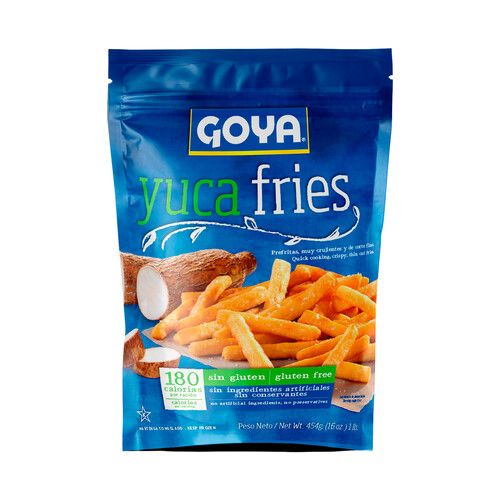 GOYA Yuca prefrita, muy crujiente y con un corte fino 454 g.