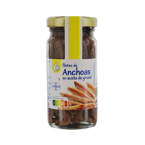 PRODUCTO ECONÓMICO ALCAMPO Filetes de anchoa en aceite de girasol 100 g.