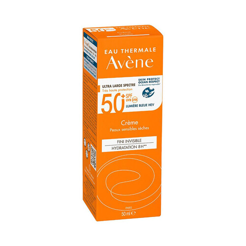 THERMALE AVÉNE Crema solar facial con FPS 50+ (muy alta) para pieles secas y sensibles 50 ml.