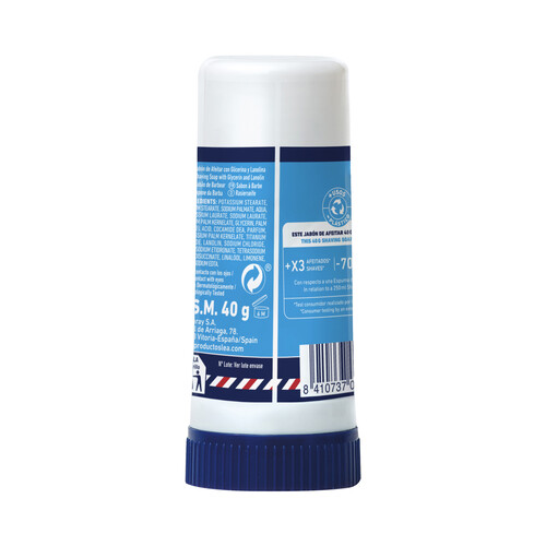 LEA Original Barra de jabón de afeitar, para uso con brocha, especial pieles sensibles 40 g.