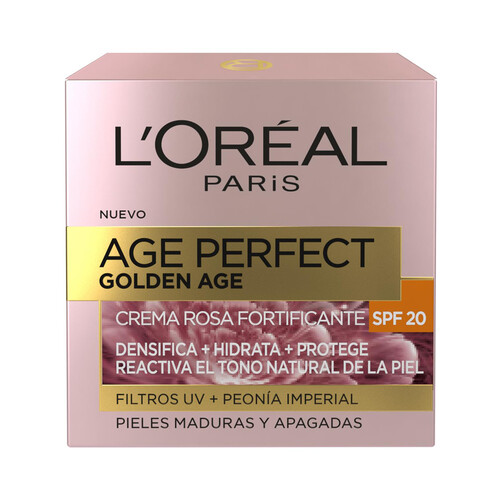 L´ORÉAL PARIS Crema de día con SFP 20, para pieles maduras y apagadas L'ORÉAL PARIS Age perfect golden age 50 ml.