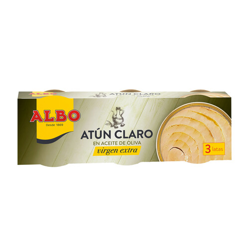 ALBO Atún claro en aceite de oliva virgen extra 68 x 3 g.