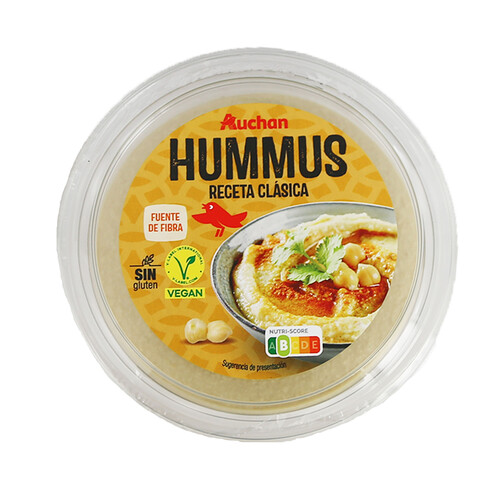 AUCHAN Hummus receta clásica 240 g Producto Alcampo.