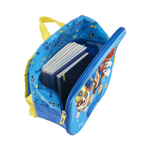 Mochila  3D preescolar, PAW PATROL, 1 compartimento, color azul,  ALCAMPO.