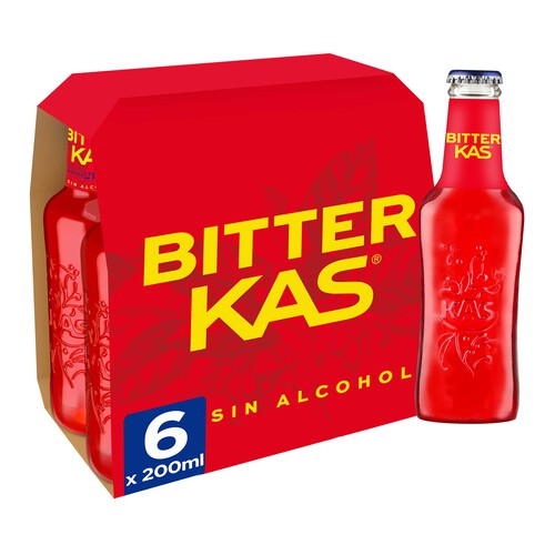 BITTER KAS Bitter sin alcohol botella de 20 cl. pack de 6 uds.