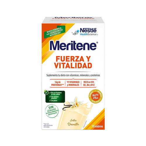 MERITENE Sobre de complementos nutricionales MERITENE Vainilla 15 uds.