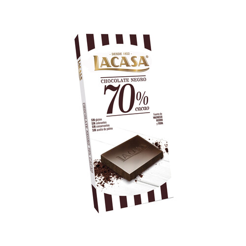 LACASA Chocolate negro 70 % cacao 100 g.