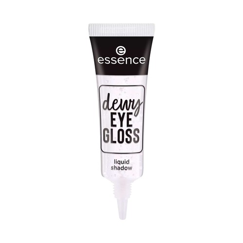 ESSENCE Dewy eye gloss tono 01 Crystal clear Sombra de ojos líquida, textura brillante y tono translúcido.