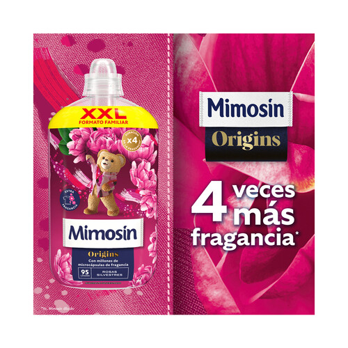 MIMOSIN Origins Suavizante concentrado con aroma a rosas silvestres 1710 ml, 95 lavados.