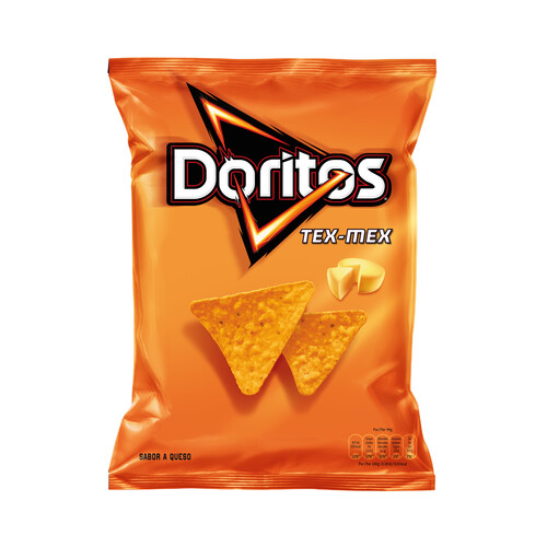 DORITOS Nachos de maíz con sabor a queso DORITOS Tex Mex bolsa de 140 g.