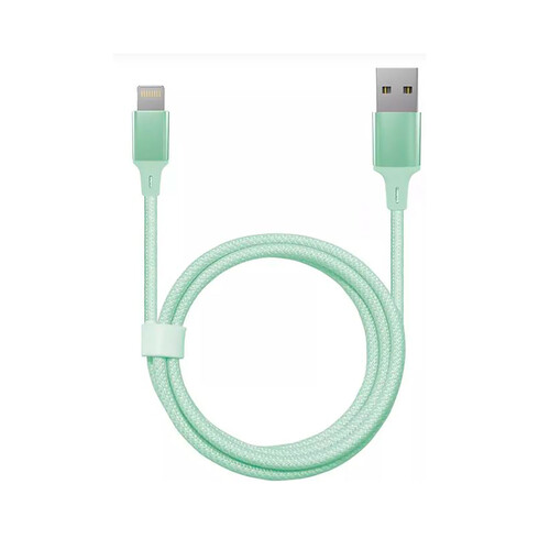 Cable de carga QILIVE USBA-8PIN color verde.