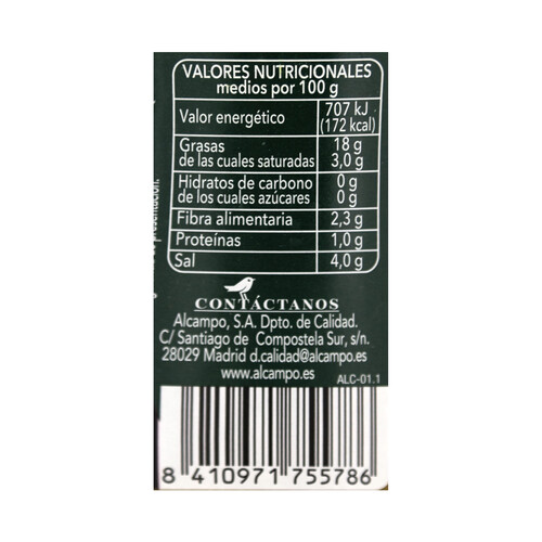 PRODUCTO ALCAMPO Collection Aceitunas verdes manzanilla grandes sin hueso 150 g.