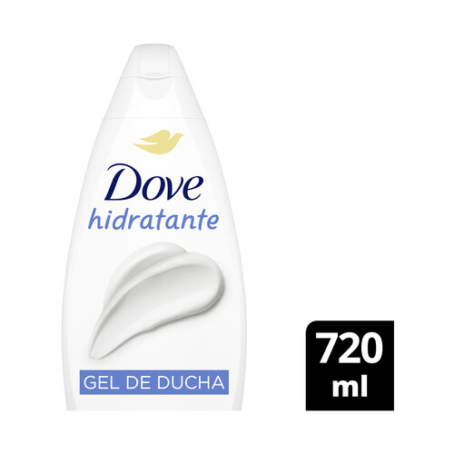 DOVE Gel hidratante para baño o ducha, limpieza delicada, para un piel suave 720 ml.